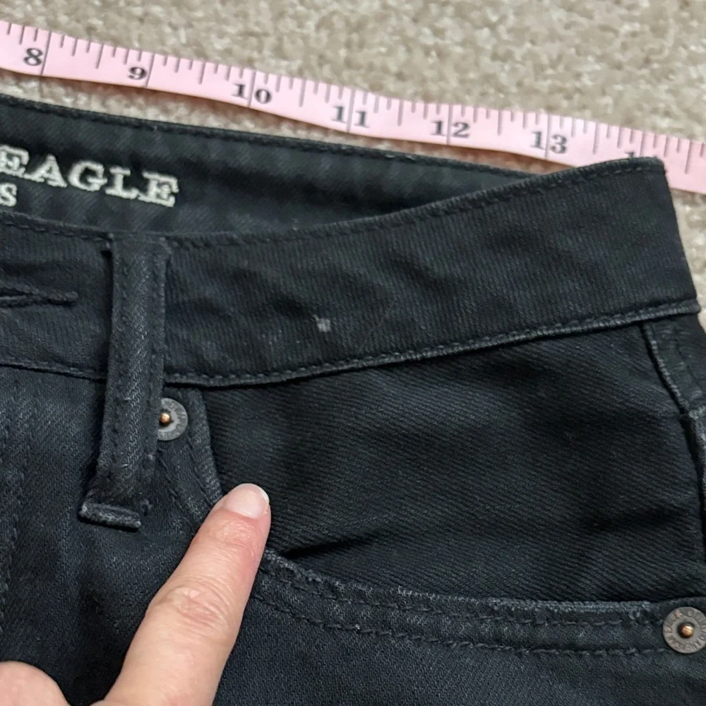 American Eagle Black Denim Mini Skirt size 0
